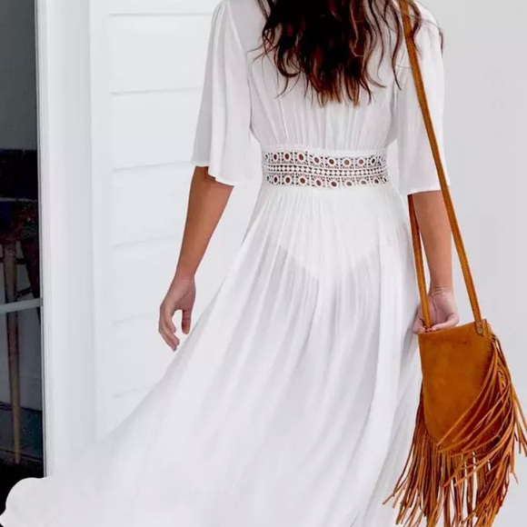 Breezy Crochet Trim Cover Up - Picture 4 of 7